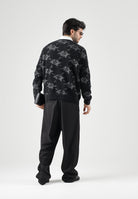ARMANI EXCHANGE Maglione girocollo JACQUARD nero per uomo con grafica all-over. XM002992AF16916 FC357 ARMANI EXCHANGE 