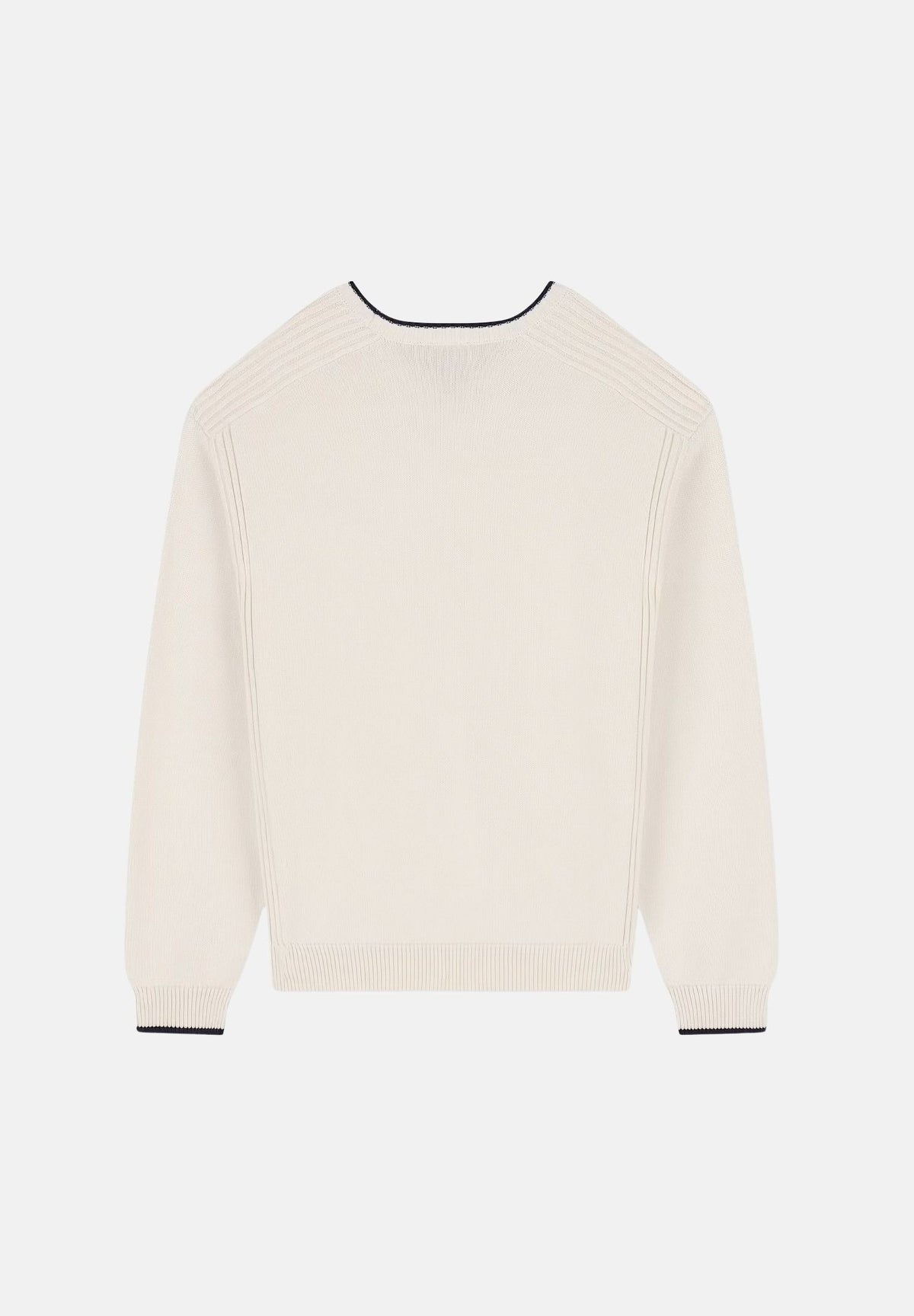 ARMANI EXCHANGE Maglione girocollo vintage off whit per uomo con scollo a costine e logo sul petto. XM003009AF28775 U0007 ARMANI EXCHANGE 