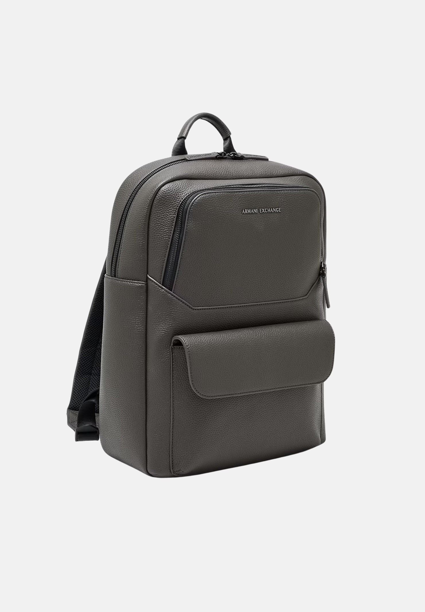 ARMANI EXCHANGE Zaino falcon tortora da uomo con doppia tasca frontale e manico rigido. XM003163AF26663 U6125 ARMANI EXCHANGE 