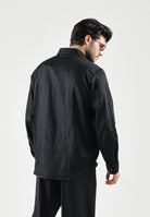 ARMANI EXCHANGE Camicia nera per uomo con colletto rigido e chiusura frontale con bottoni. XM003244AF13131 UC001 ARMANI EXCHANGE 
