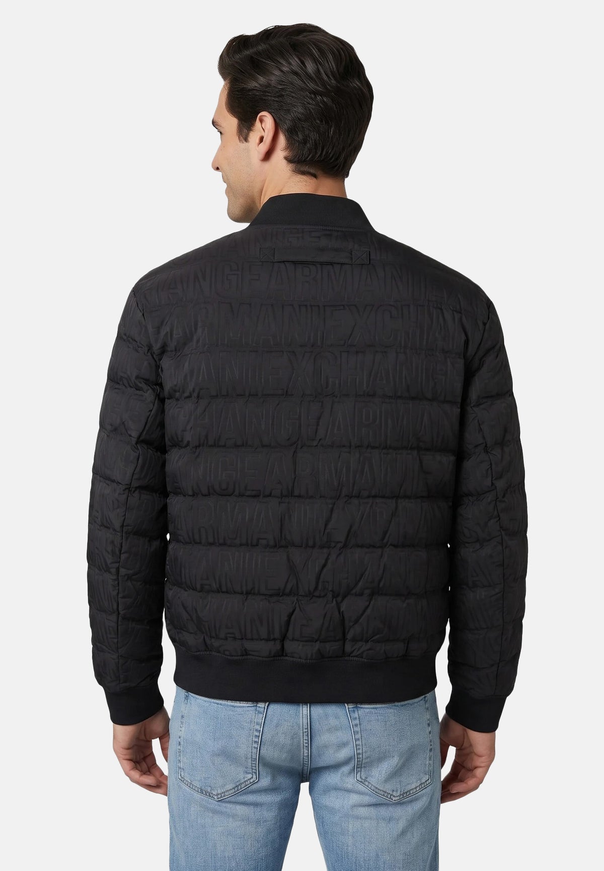 ARMANI EXCHANGE Piumino nero per uomo con trapuntatura allover e motivo monogram XM003310AF28563 FC340 ARMANI EXCHANGE 