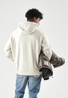 ARMANI EXCHANGE Felpa con cappuccio vintage off white-bianca per uomo con maxi logo frontale XM003429AF10830 U0007 ARMANI EXCHANGE 