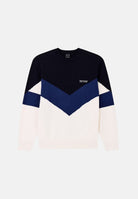 ARMANI EXCHANGE Maglioncino girocollo multicolor da uomo con inserti geometrici a contrasto sul petto. XM003561AF18754 M0413 ARMANI EXCHANGE 