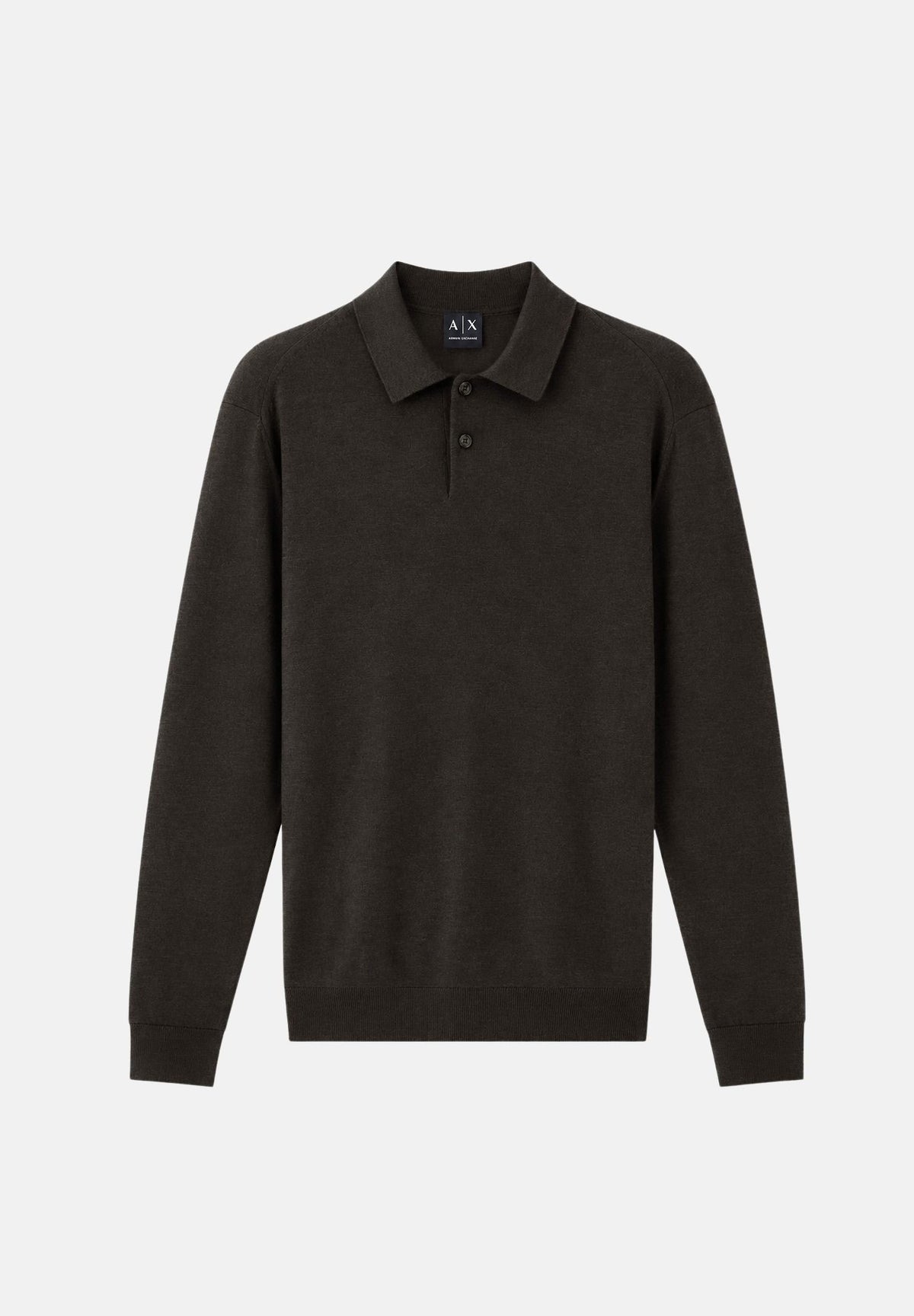 ARMANI EXCHANGE Polo marrone per uomo con colletto classico a costine e abbottonatura parziale XM003569AF28778 U8128 ARMANI EXCHANGE 