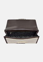 ARMANI EXCHANGE Borsa a tracolla marrone per donna con profili in ecopelliccia e chiusura a patta. XW000070AF28295 M6027 ARMANI EXCHANGE 