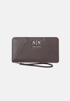 ARMANI EXCHANGE Portafogli marrone da donna con chiusura a zip perimetrale e laccetto da polso XW000359AF26569 U6032 ARMANI EXCHANGE 