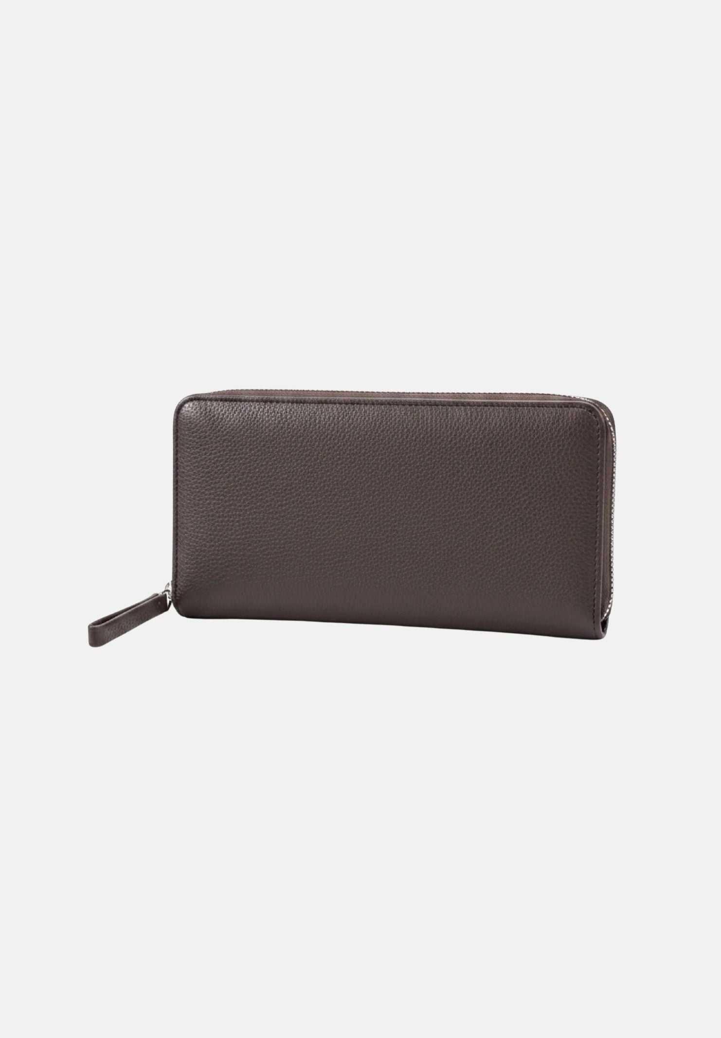 ARMANI EXCHANGE Portafogli marrone da donna con chiusura a zip perimetrale e laccetto da polso XW000359AF26569 U6032 ARMANI EXCHANGE 