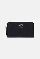 ARMANI EXCHANGE Portafogli nero da donna con chiusura a zip perimetrale e logo metallico XW000359AF26569 UC001 ARMANI EXCHANGE 