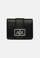 ARMANI EXCHANGE Portafoglio JODIE WALLET Black da donna con placca logo AX in metallo. XW000360AF12039 UC001 ARMANI EXCHANGE 