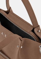 ARMANI EXCHANGE Shopper a mano marionette marrone da donna con doppi manici, tracolla removibile e tasca frontale XW001211AF15625 U6186 ARMANI EXCHANGE 