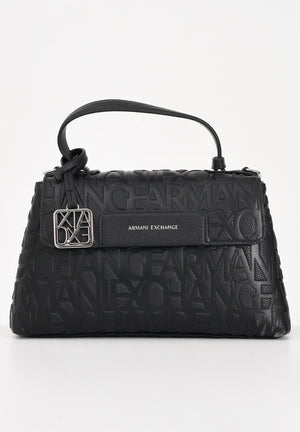 ARMANI EXCHANGE Borsa a mano nera da donna con logo all-over XW001223AF15774 UC001 ARMANI EXCHANGE 