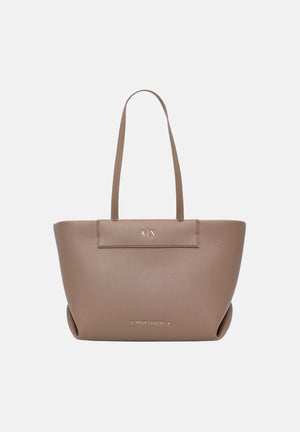 ARMANI EXCHANGE Borsa a spalla  tortora da donna con sottili manici e dettaglio logo impresso. XW001538AF26447 U6186 ARMANI EXCHANGE 