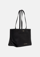 ARMANI EXCHANGE Borsa a spalla nera da donna con manici lunghi a spalla e placca con logo metallico XW001538AF26447 UC001 ARMANI EXCHANGE 