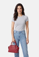 ARMANI EXCHANGE Borsa a mano rossa da donna con tracolla logata e manici superiori strutturati XW002159AF26570 U5102 ARMANI EXCHANGE 