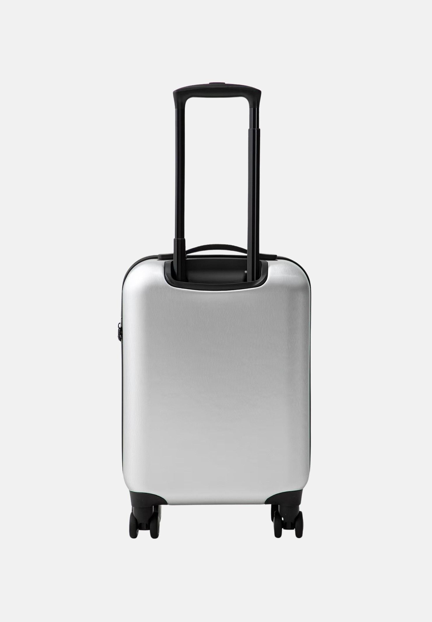ARMANI EXCHANGE Trolley silver agento da donna con superficie scanalata rigida e ruote multidirezionali XW002233AF30338 M8104 ARMANI EXCHANGE 