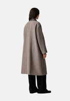 ARMANI EXCHANGE Cappotto lungo marrone da donna con colletto a contrasto in velluto e tasche applicate XW002451AF26075 F6044 ARMANI EXCHANGE 