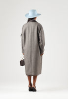 ARMANI EXCHANGE Cappotto lungo marrone da donna con colletto a contrasto in velluto e tasche applicate XW002451AF26075 F6044 ARMANI EXCHANGE 