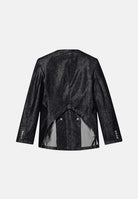 ARMANI EXCHANGE Giacca monopetto nera da donna con finitura leggermente lucida XW002508AF25774 MC002 ARMANI EXCHANGE 
