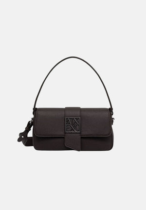 ARMANI EXCHANGE Borsa a spalla antagonist marrone da donna con tracolla regolabile e fibbia con logo geometrico XW002592AF11902 U6032 ARMANI EXCHANGE 