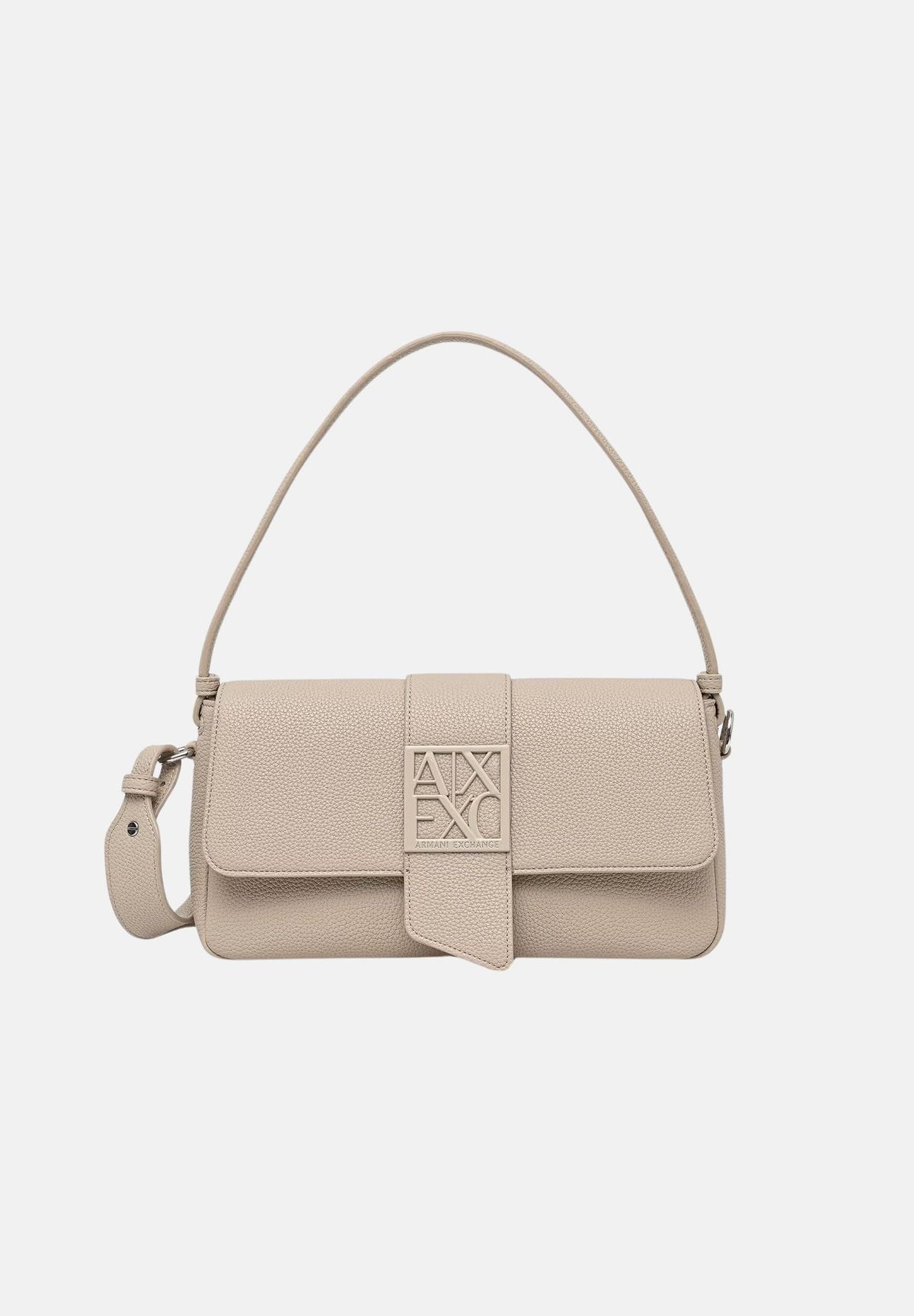 ARMANI EXCHANGE Borsa a spalla beige da donna con texture finemente martellata XW002592AF11902 U6208 ARMANI EXCHANGE 