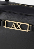 ARMANI EXCHANGE Borsa a mano nera da donna  in ecopelle dalla texture finemente martellata XW002610AF15632 UC010 ARMANI EXCHANGE 