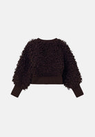 ARMANI EXCHANGE Bomber in maglia effetto bouclé  antagonist-marrone da donna con chiusura frontale con zip XW002649AF25941 U6032 ARMANI EXCHANGE 