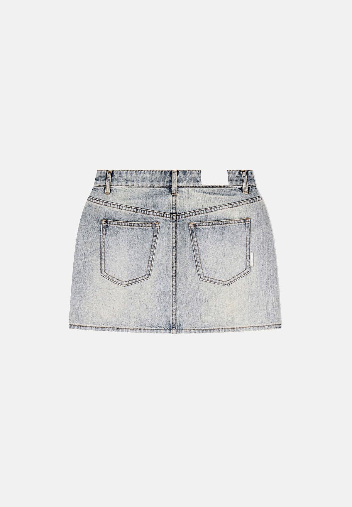 ARMANI EXCHANGE Gonna corta GEMS light blue denim per donna con lavaggio chiaro e cascata di strass. XW002751AF25775 MB003 ARMANI EXCHANGE 