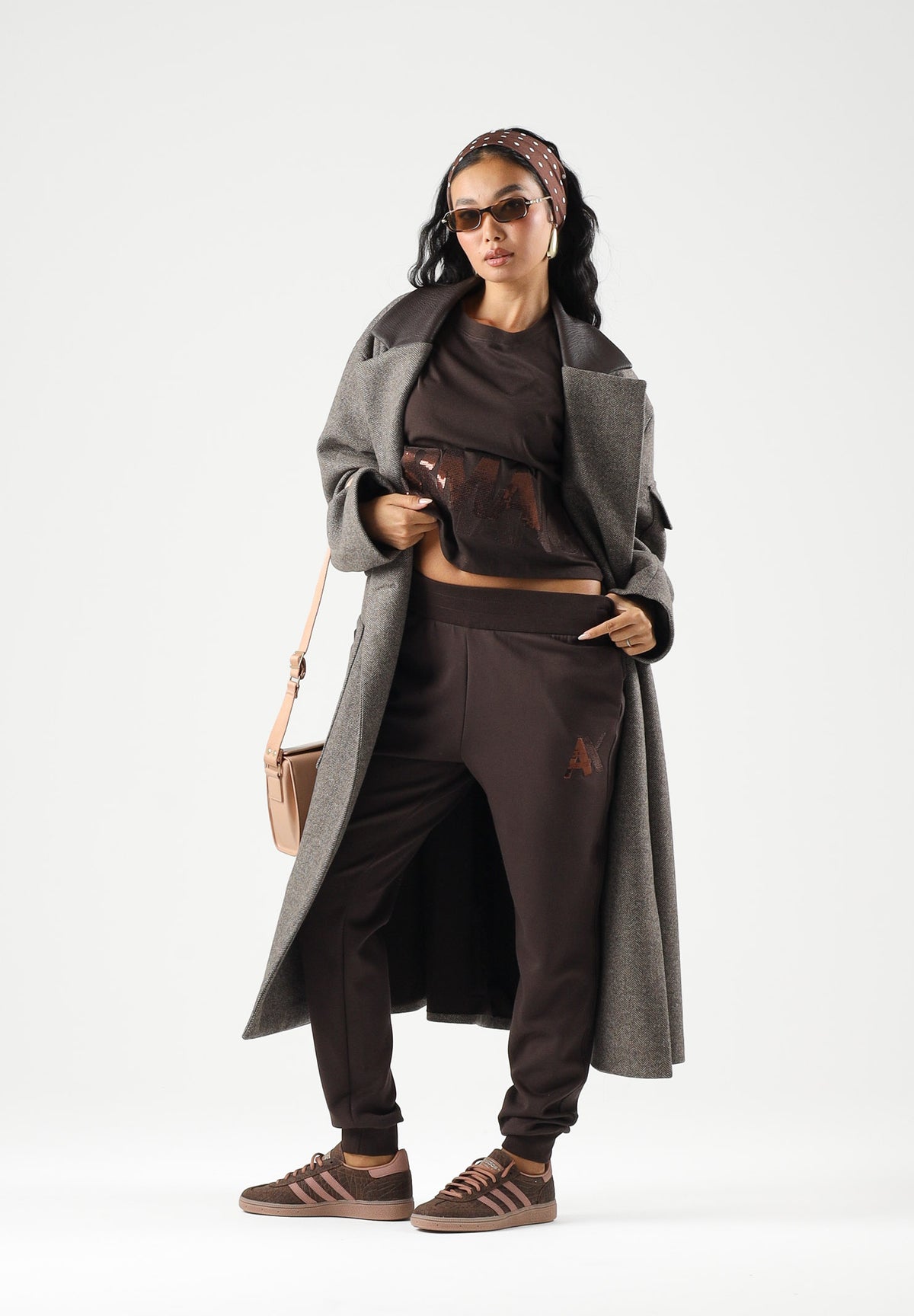 ARMANI EXCHANGE Pantaloni  JOGGER antagonist-marrone per donna con coulisse in vita e polsini alle caviglie. XW002862AF13397 U6032 ARMANI EXCHANGE 