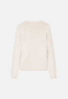 ARMANI EXCHANGE Maglione girocollo repertoire-bianco beige da donna con finitura a costine XW002881AF10352 U1039 ARMANI EXCHANGE 