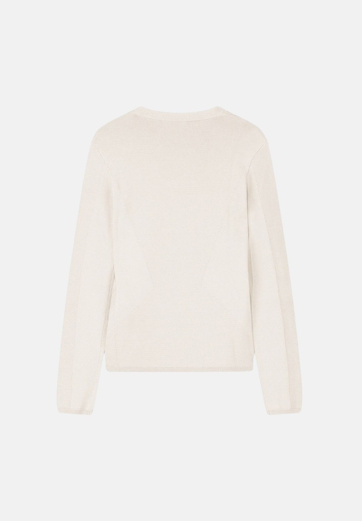 ARMANI EXCHANGE Maglione girocollo repertoire-bianco beige da donna con finitura a costine XW002881AF10352 U1039 ARMANI EXCHANGE 