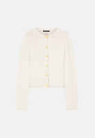 ARMANI EXCHANGE Cardigan corto REPERTOIRE bianco da donna con scollo rotondo e bottoni decorativi. XW002883AF10352 U1039 ARMANI EXCHANGE 