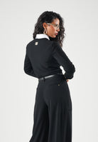 ARMANI EXCHANGE Cardigan corto REPERTOIRE nero da donna con scollo rotondo e bottoni decorativi. XW002883AF10352 UC001 ARMANI EXCHANGE 