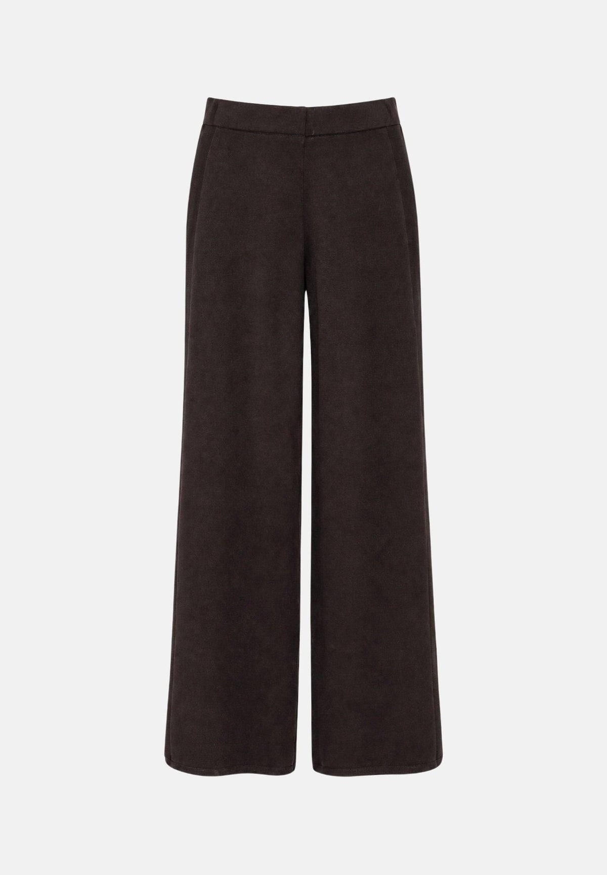 ARMANI EXCHANGE Pantaloni grigio scuro per donna con gamba ampia e placchetta logo in vita. XW002884AF10352 U6032 ARMANI EXCHANGE 
