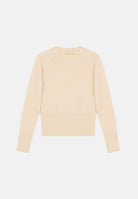ARMANI EXCHANGE Maglia girocollo beige per donna con filato luminoso e mini logo posteriore XW002897AF26001 M2005 ARMANI EXCHANGE 