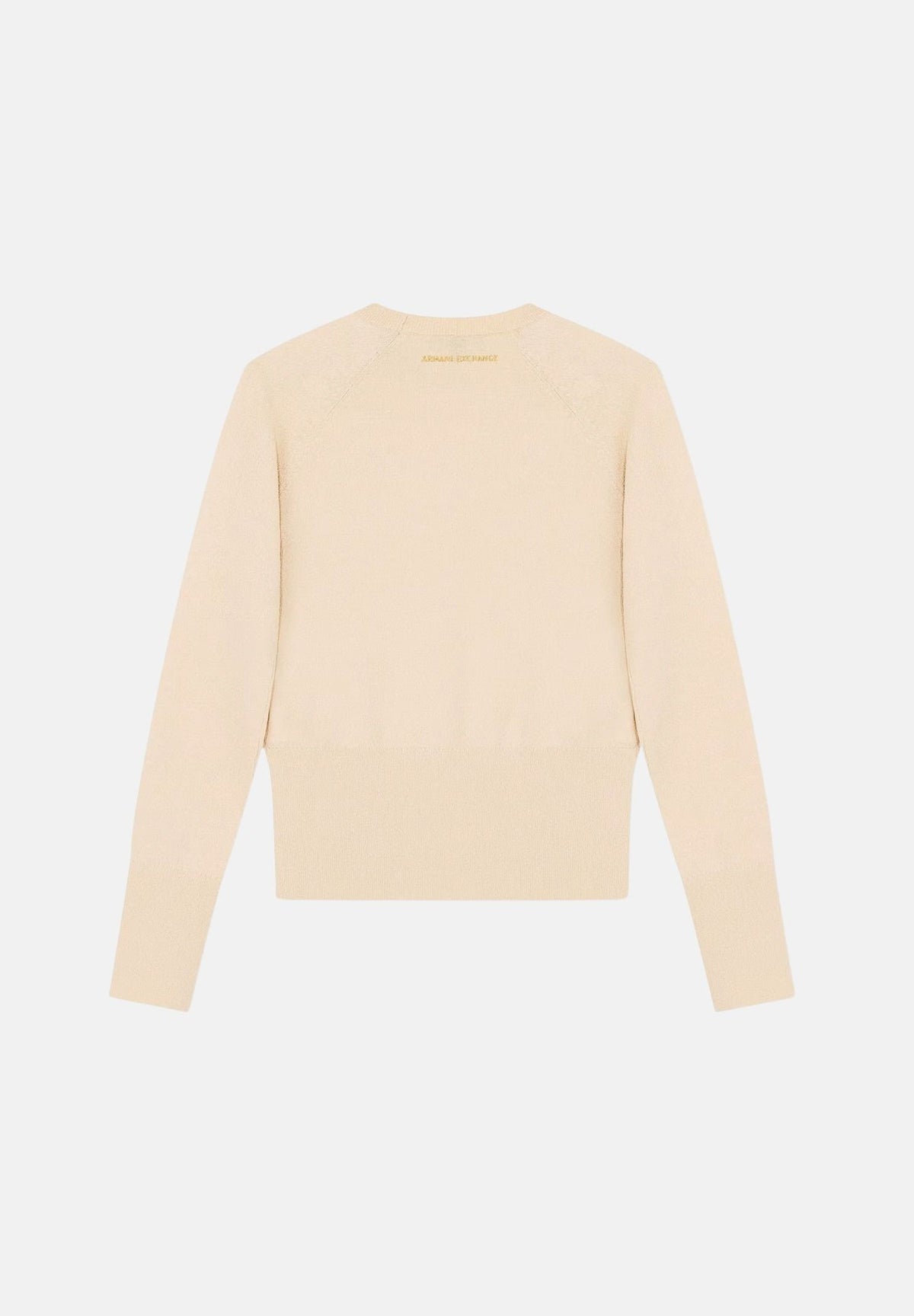 ARMANI EXCHANGE Maglia girocollo beige per donna con filato luminoso e mini logo posteriore XW002897AF26001 M2005 ARMANI EXCHANGE 