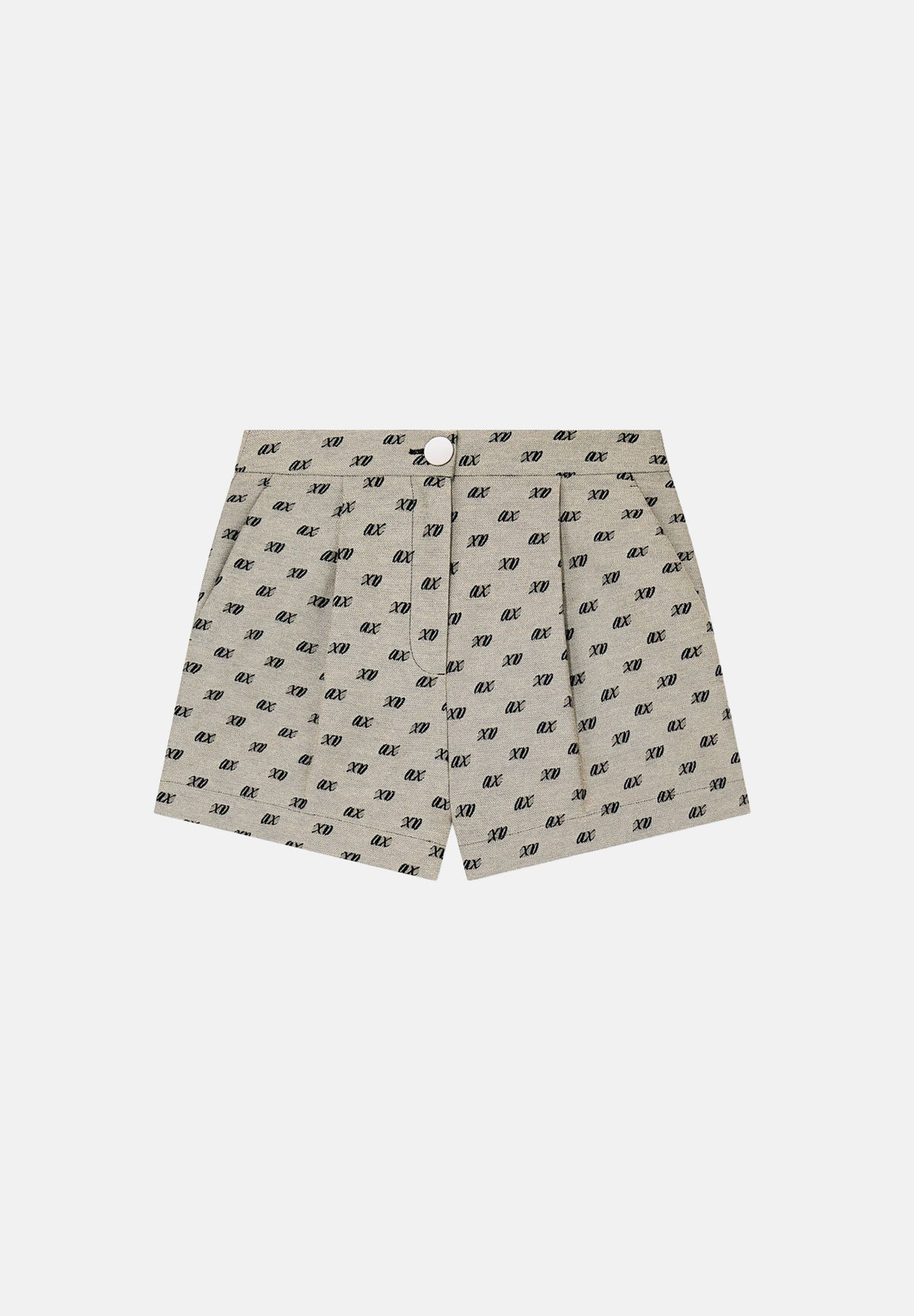 ARMANI EXCHANGE Shorts MONOGRAM atmosph-beige per donna con vita alta e motivo all-over. XW002905AF26063 F6119 ARMANI EXCHANGE 