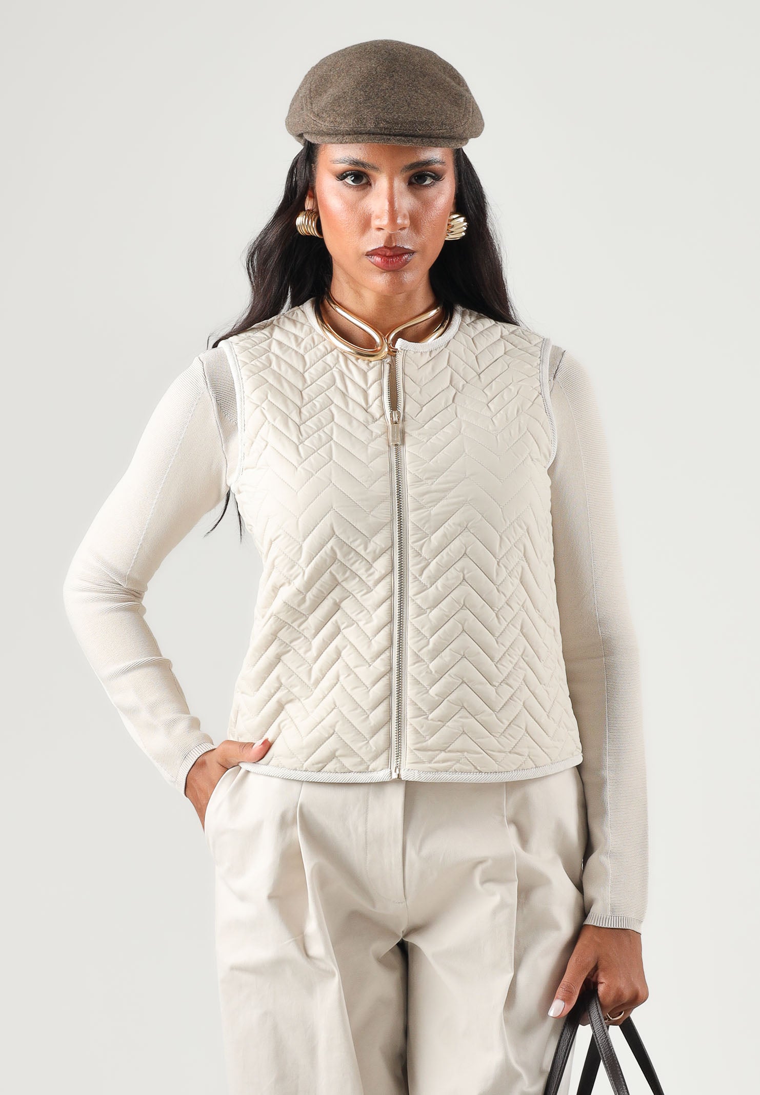 ARMANI EXCHANGE Giacca corta bianca da donna con colletto a camicia e tasche applicate. XW002930AF26077 U1039 ARMANI EXCHANGE 