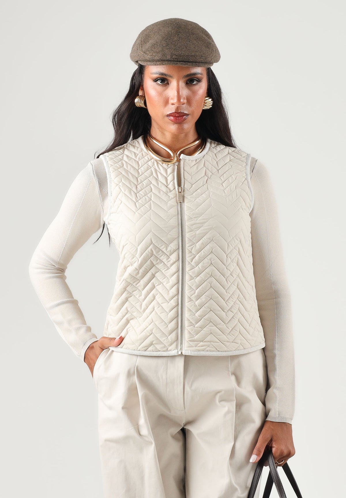 ARMANI EXCHANGE Giacca corta bianca da donna con colletto a camicia e tasche applicate. XW002930AF26077 U1039 ARMANI EXCHANGE 
