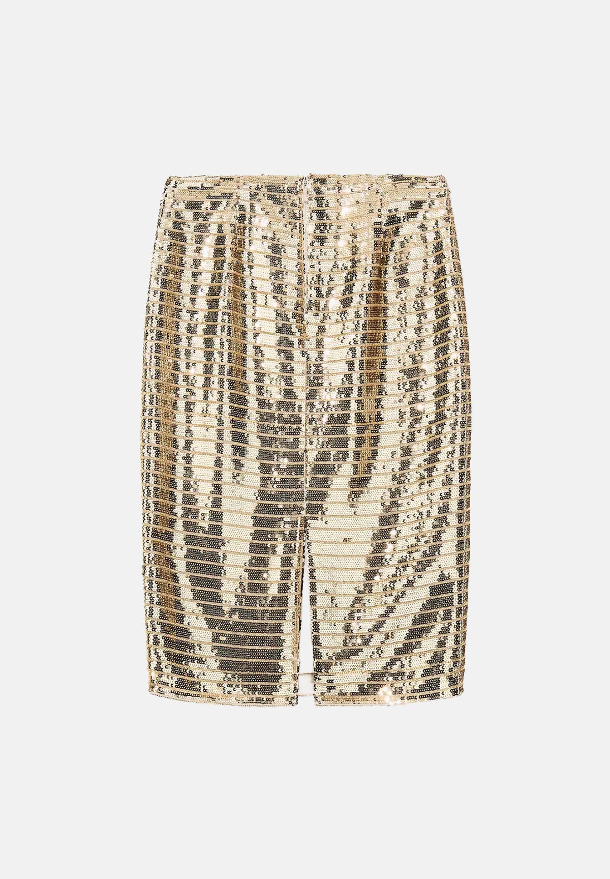 ARMANI EXCHANGE Gonna corta opulent- oro per donna con vita dritta e superficie ricoperta di paillettes. XW002944AF26086 F1053 ARMANI EXCHANGE 