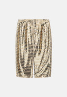 ARMANI EXCHANGE Gonna corta opulent- oro per donna con vita dritta e superficie ricoperta di paillettes. XW002944AF26086 F1053 ARMANI EXCHANGE 