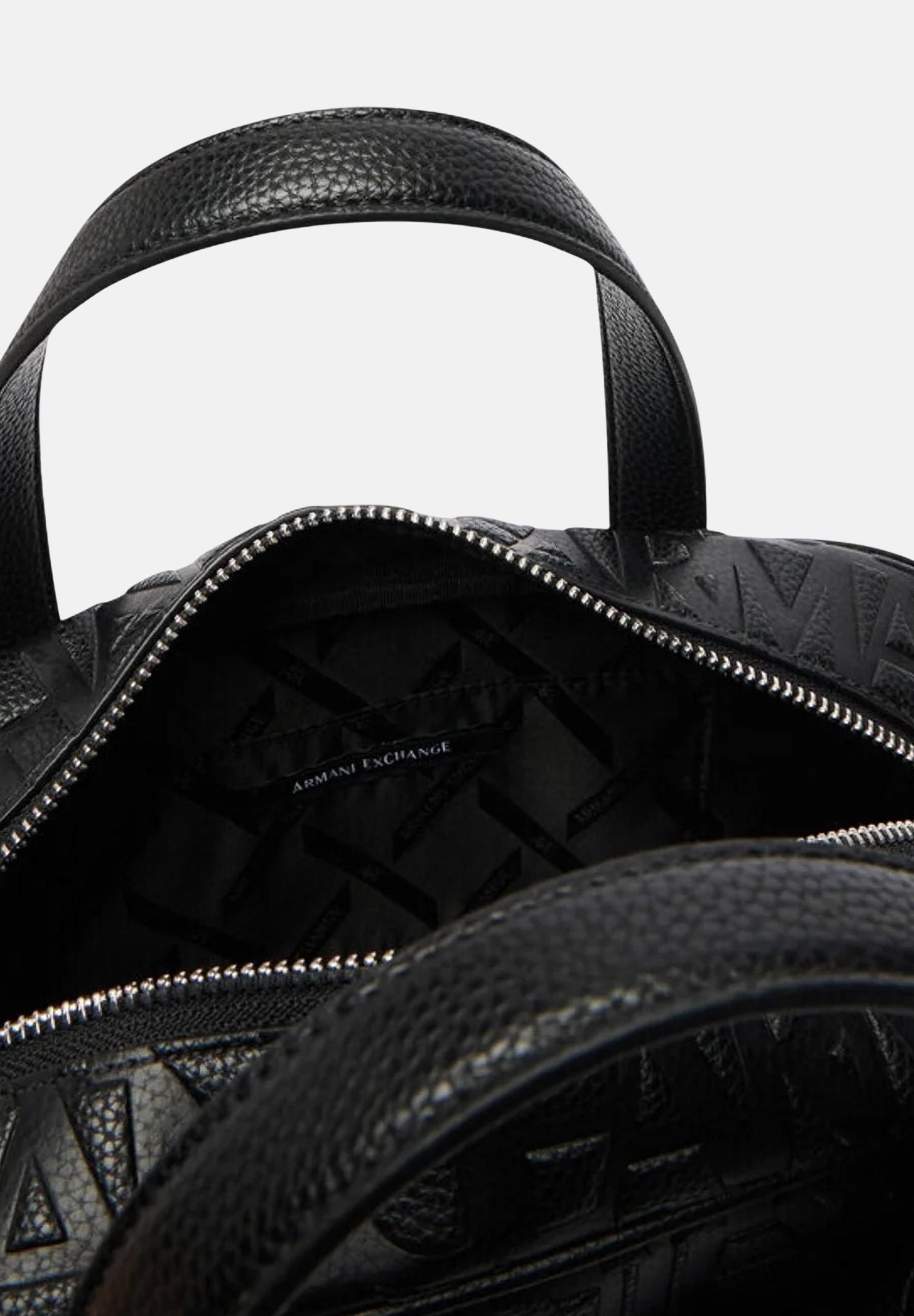 ARMANI EXCHANGE Borsa a mano nera da donna con stampa logo all-over e charm pendente XW002984AF15774 UC001 ARMANI EXCHANGE 