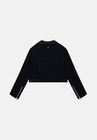 ARMANI EXCHANGE Giubbotto di jeans nero per donna con chiusura zip asimmetrica e cintura sul fondo. XW003135AF16151 UC001 ARMANI EXCHANGE 
