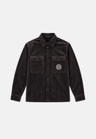 ARMANI EXCHANGE Camicia manica lunga marrone licorice per uomo con tasche sul petto e patch con logo applicato. XM003245AF27114 U8128 ARMANI EXCHANGE 