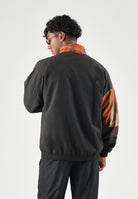AUSTRALIAN Felpa con zip Rust Track Jacket marrone e nera   per uomo con  inserto fantasia geometrica, realizzata in microfibra ARUGC0020 003 AUSTRALIAN 