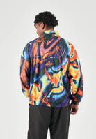 AUSTRALIAN Felpa con zip All Print Sabrinda multicolor-blu  per uomo con stampa grafica astratta, realizzata in microfibra ARUGC0023 842 AUSTRALIAN 