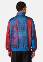 AUSTRALIAN Giacca a vento TRACK JACKET turchese da uomo con chiusura a zip intera e stampa geometrica ARUGC0029 605 AUSTRALIAN 