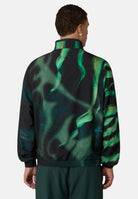 AUSTRALIAN Felpa con zip TRACK JACKET nero-verde da uomo con chiusura a zip intera e grafica fluo verde all-over. ARUGC0046 003 AUSTRALIAN 