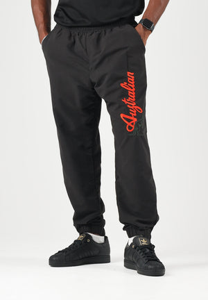 AUSTRALIAN Pantaloni sportivi TRACK PANT neri da uomo con elastico in vita realizzata in microfibra ARUPA0017 003H AUSTRALIAN 