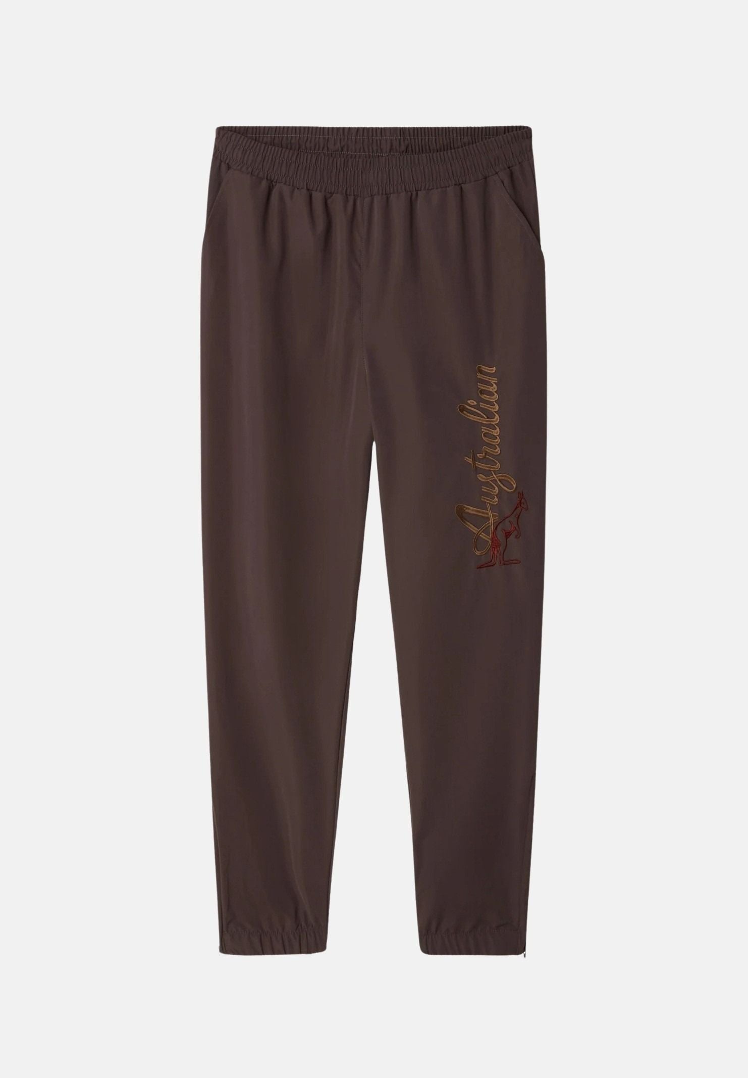 AUSTRALIAN Pantaloni TRACK PANT caffè-marroni da uomo con elastico in vita e logo ricamato ARUPA0017 023 AUSTRALIAN 