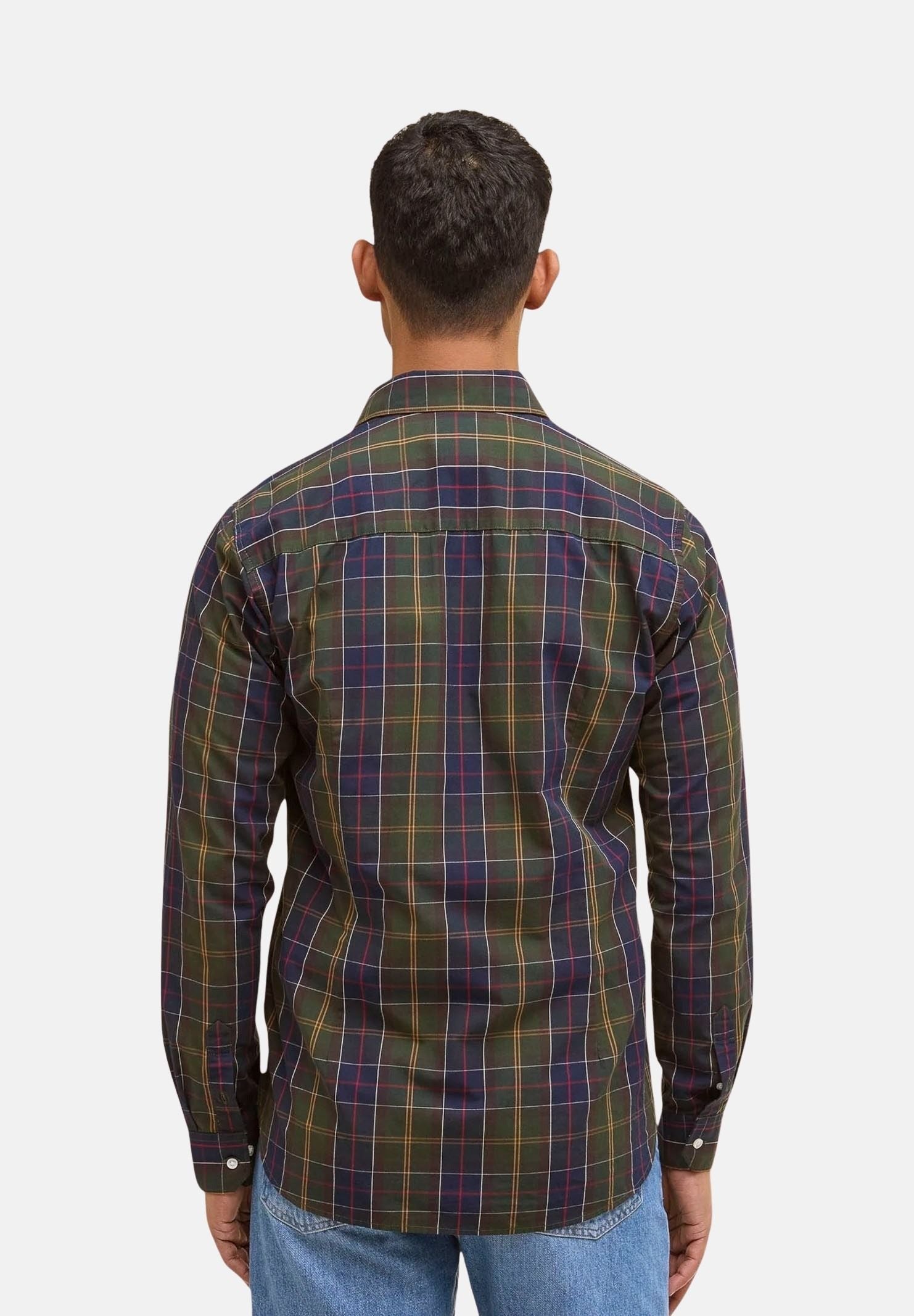 BARBOUR Camicia KENTON  a manica lunga tartan verde da uomo 252MMSH5689 TN11 BARBOUR 